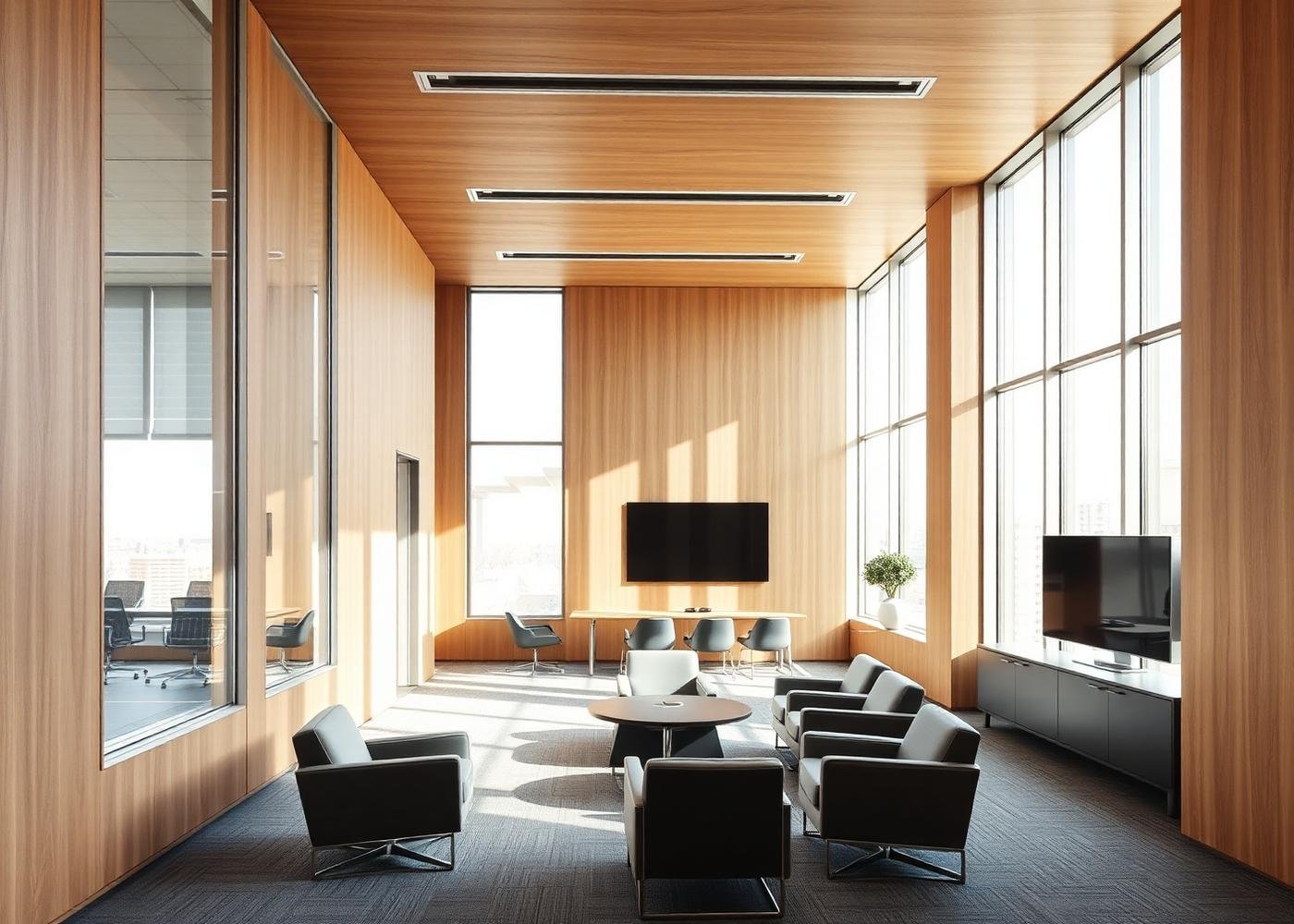 Modern corporate workplace