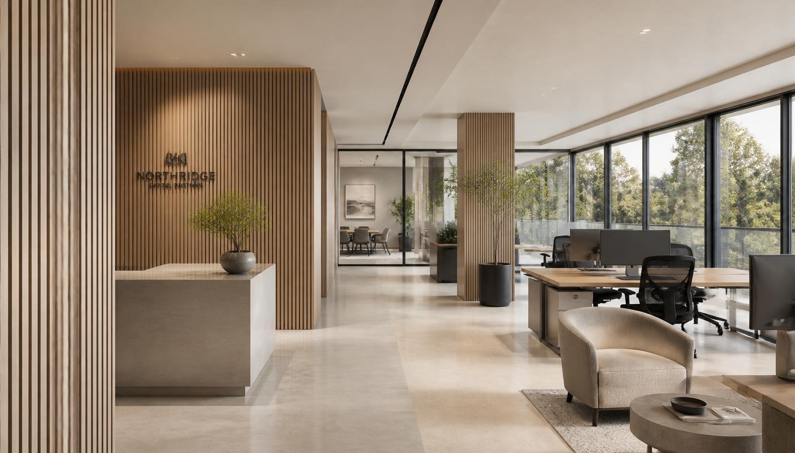 Modern workplace interior design