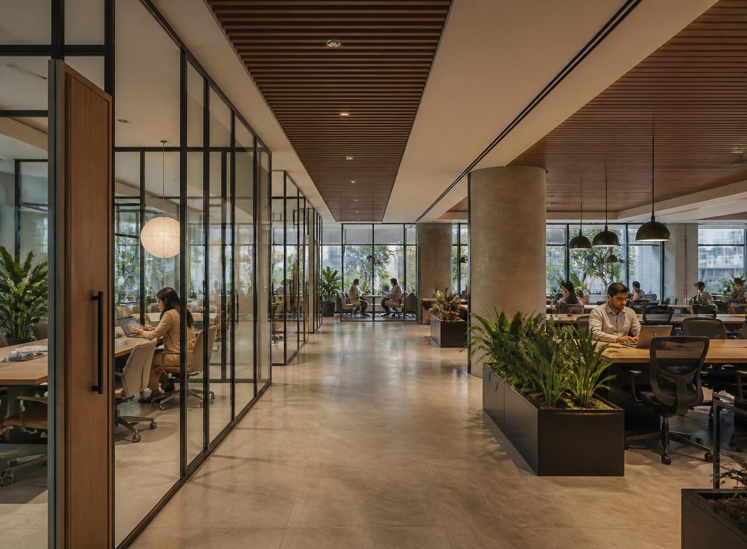 A refined contemporary workplace designed for collaboration